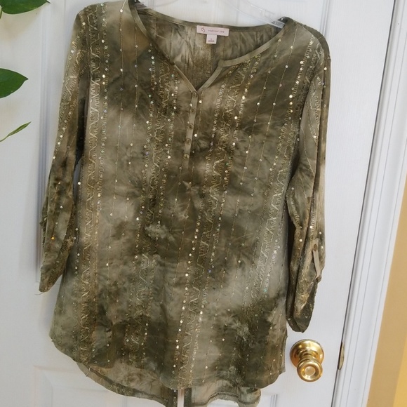 cb Tops - SEQUIN 🍷 SHIRT